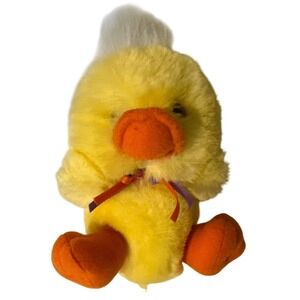 Vintage Main Joy Limited Yellow Duckling Plush Stuffed Animal Bird Toy Hong Kong